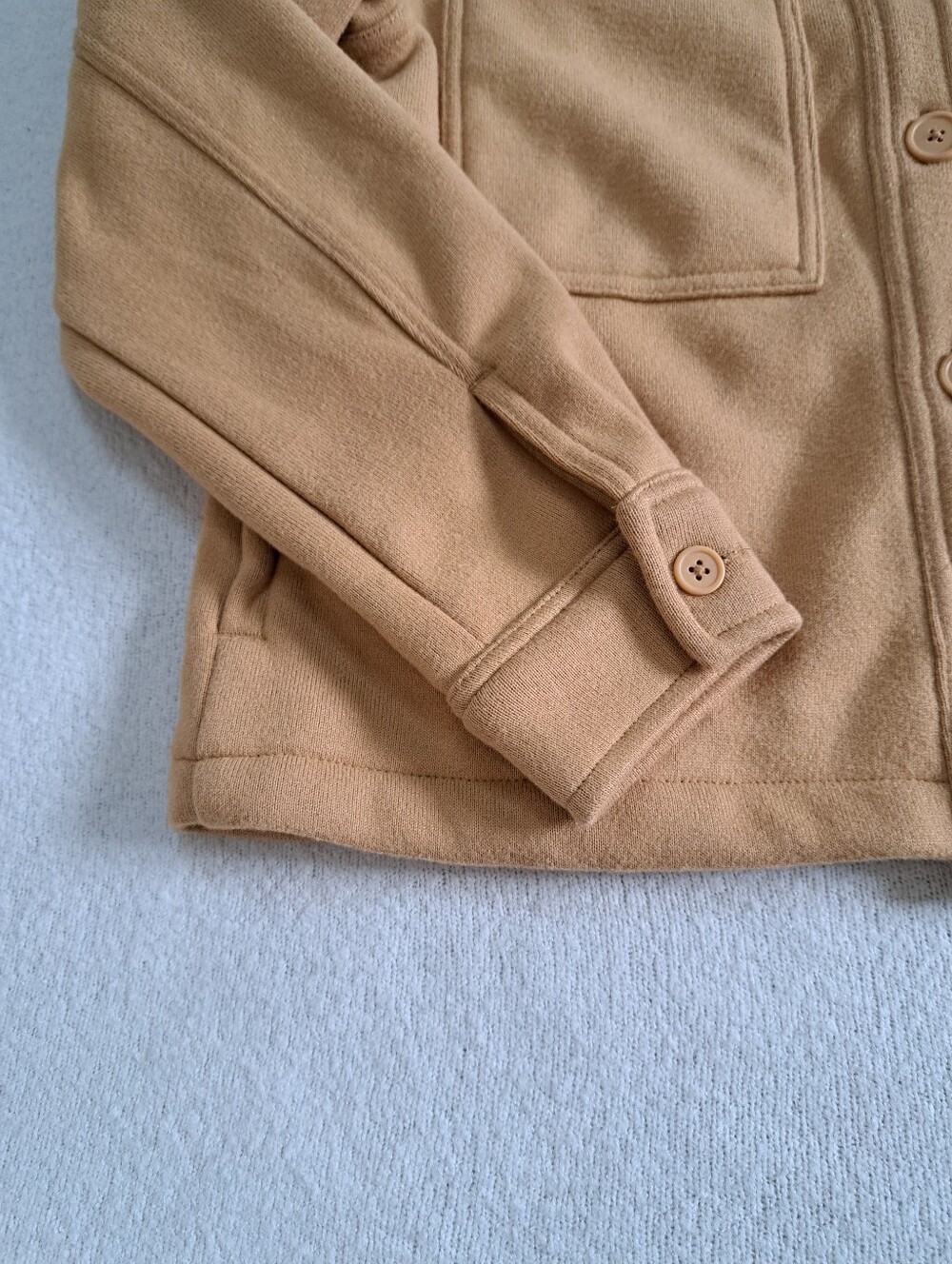 Mondetta On The Go Jacket Cropped Camel Tan Button-Up Casual Womens Size Small - Picture 11 of 16